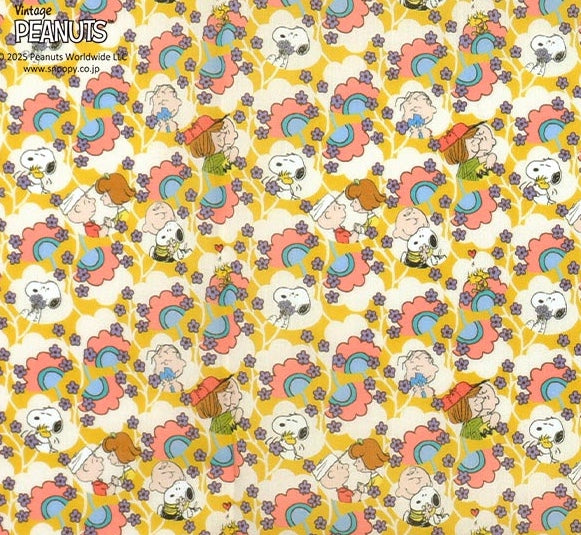 Peanuts x Liberty Fabrics Collection Vol.2 - J25F Bespoke Friendship Blooms (yellow mix)