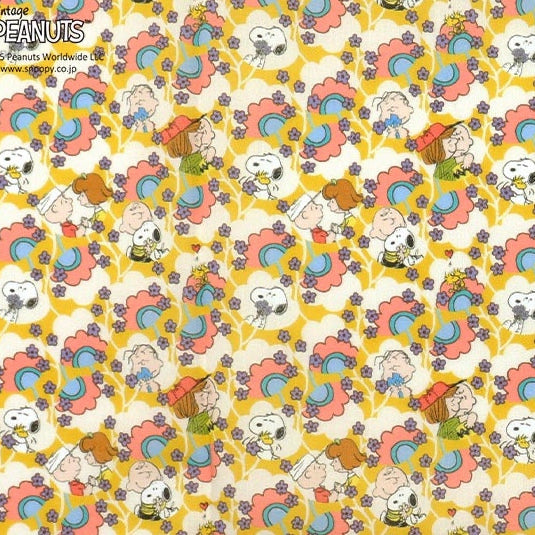 Peanuts x Liberty Fabrics Collection Vol.2 - J25F Bespoke Friendship Blooms (yellow mix)