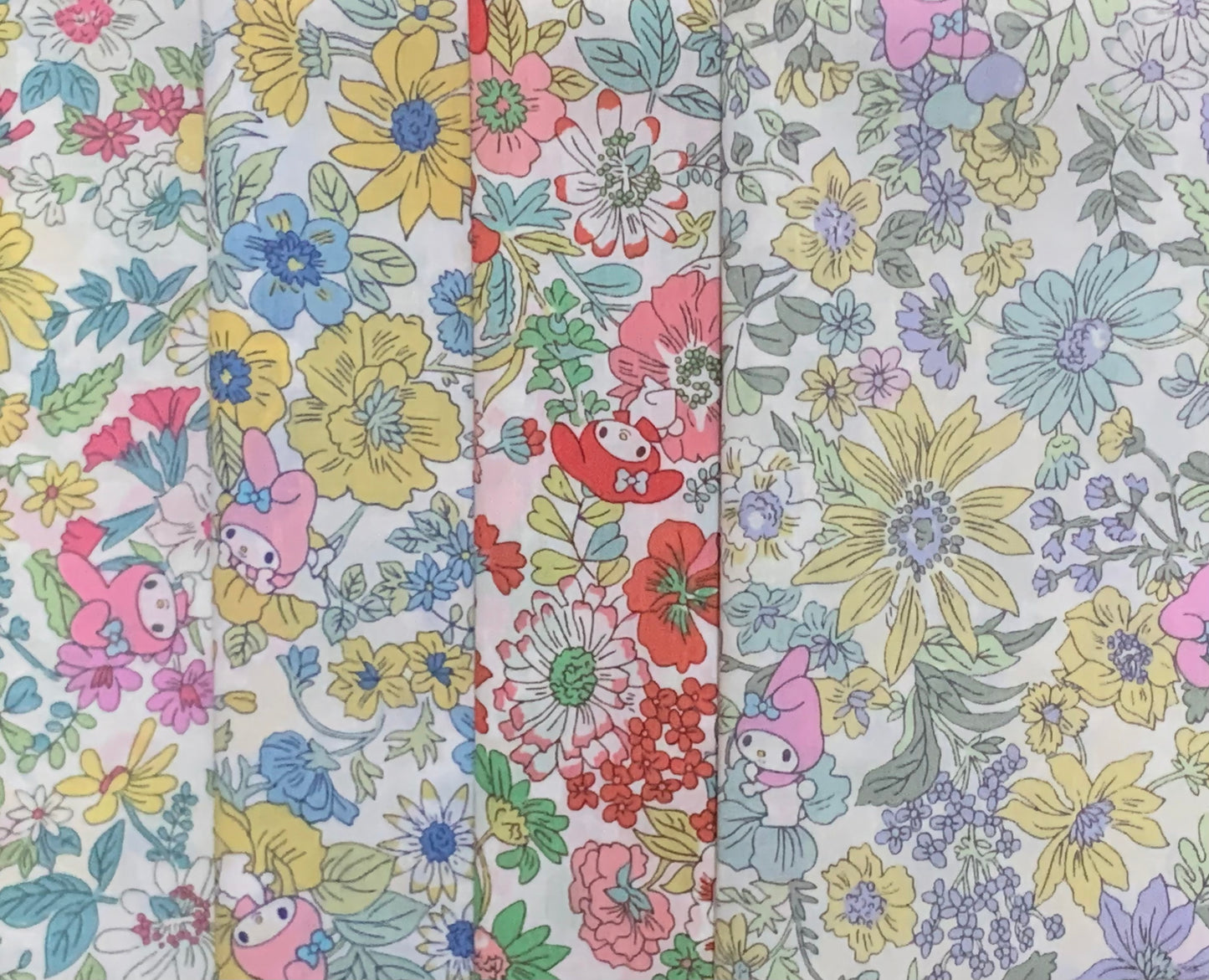 LIBERTY FABRICS CAPSULE COLLECTION MY MELODY & LITTLE TWIN STARS SS25 - Emily Song - Mini Set of 4