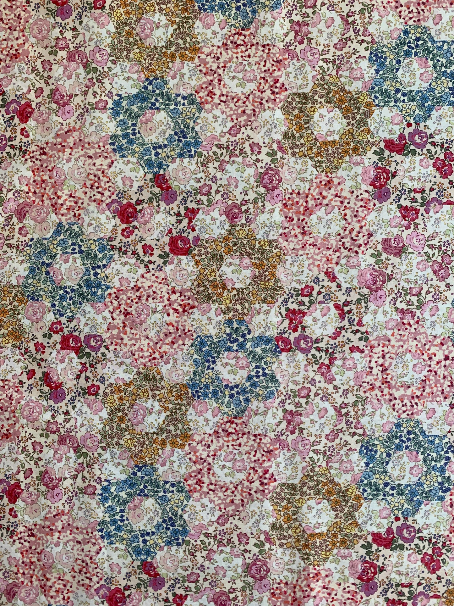 Liberty Japan - Metre Sale - Special Print - Garden Patchwork - pink