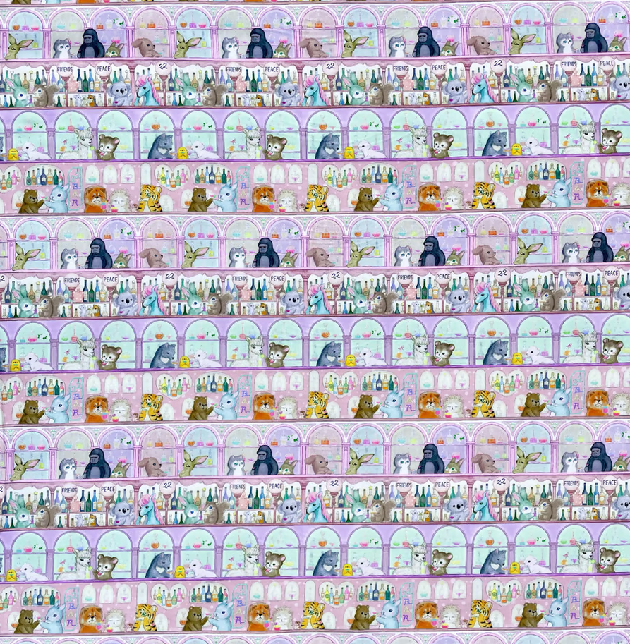 Japanese Lawn cotton - Moody Bar A - Fabric22 - 7th Collection - half a metre