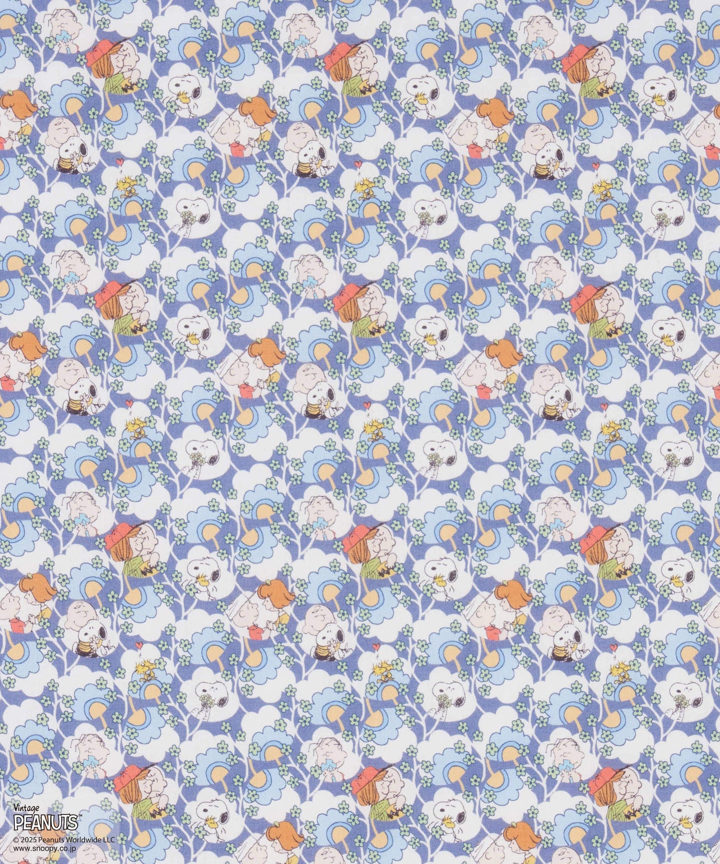 Peanuts x Liberty Fabrics Collection Vol.2 - Bespoke Friendship Blooms (blue mix)