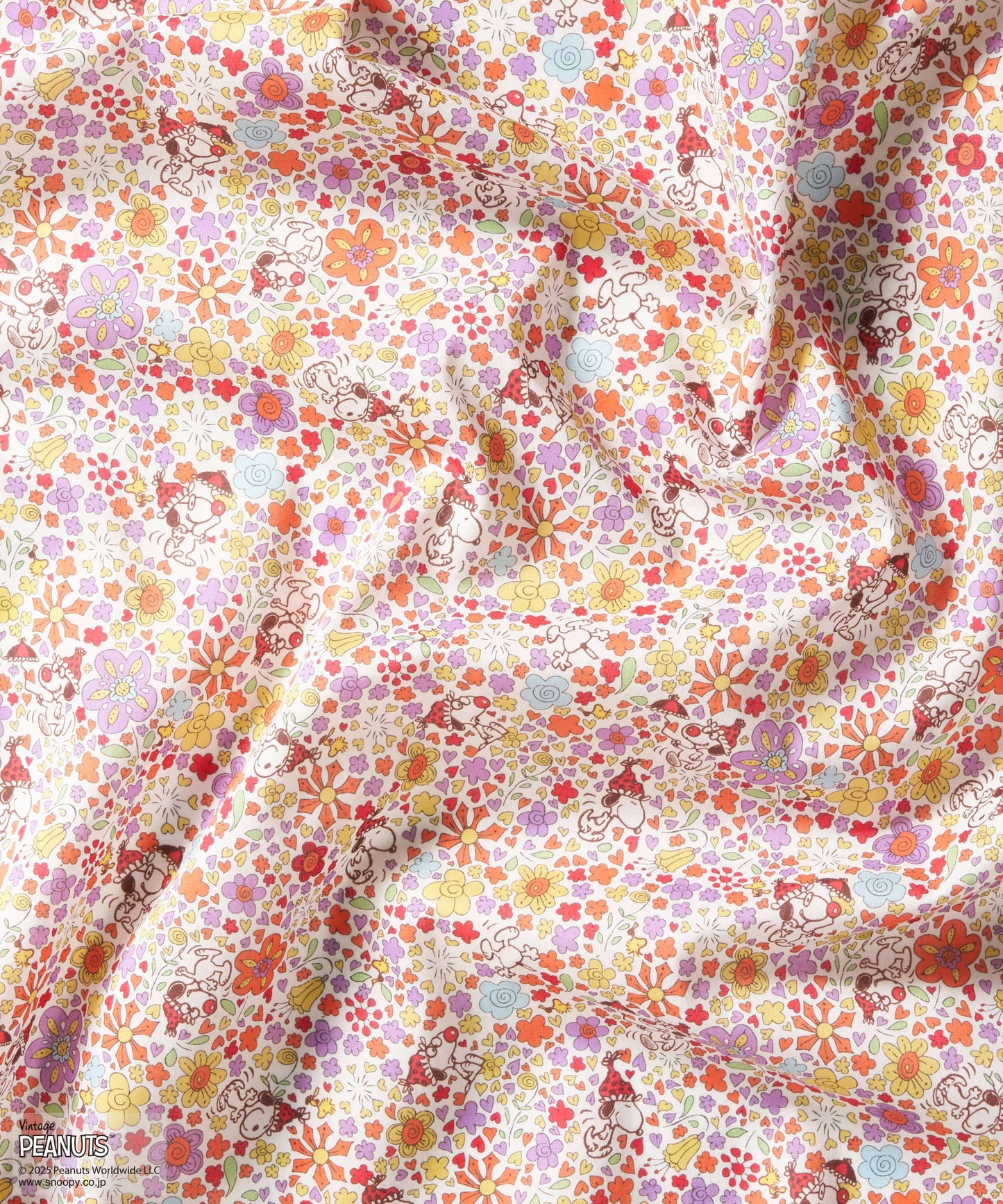 Peanuts x Liberty Fabrics Collection Vol.2 - Bespoke Floral Delight (orange/purple mix)