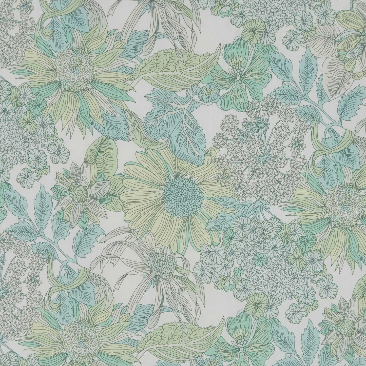 40% off Metre Sale - Liberty Japan - One Tone - Angelica Gala - green