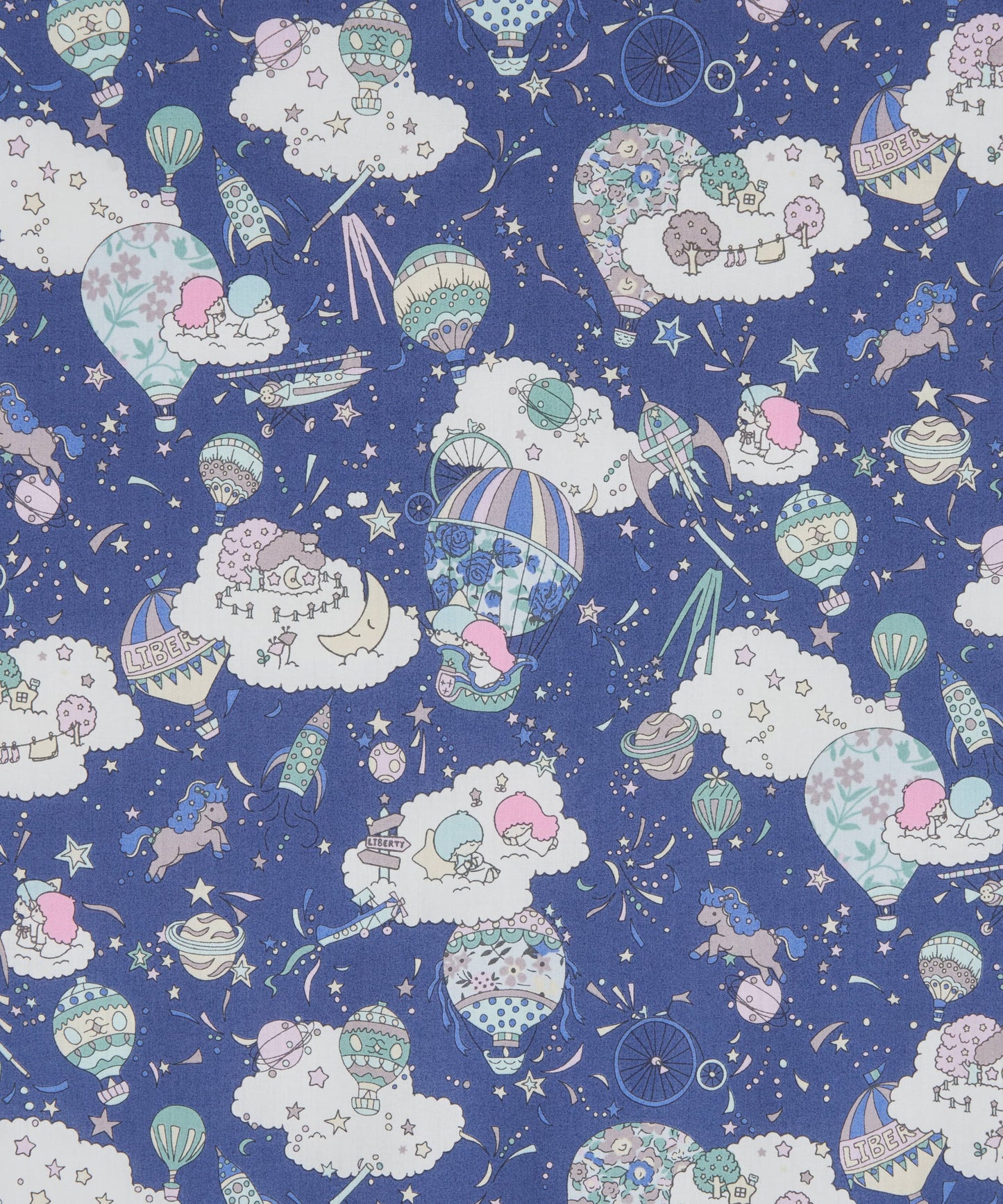 LIBERTY FABRICS CAPSULE COLLECTION MY MELODY & LITTLE TWIN STAR SS25 - Sky High Stars