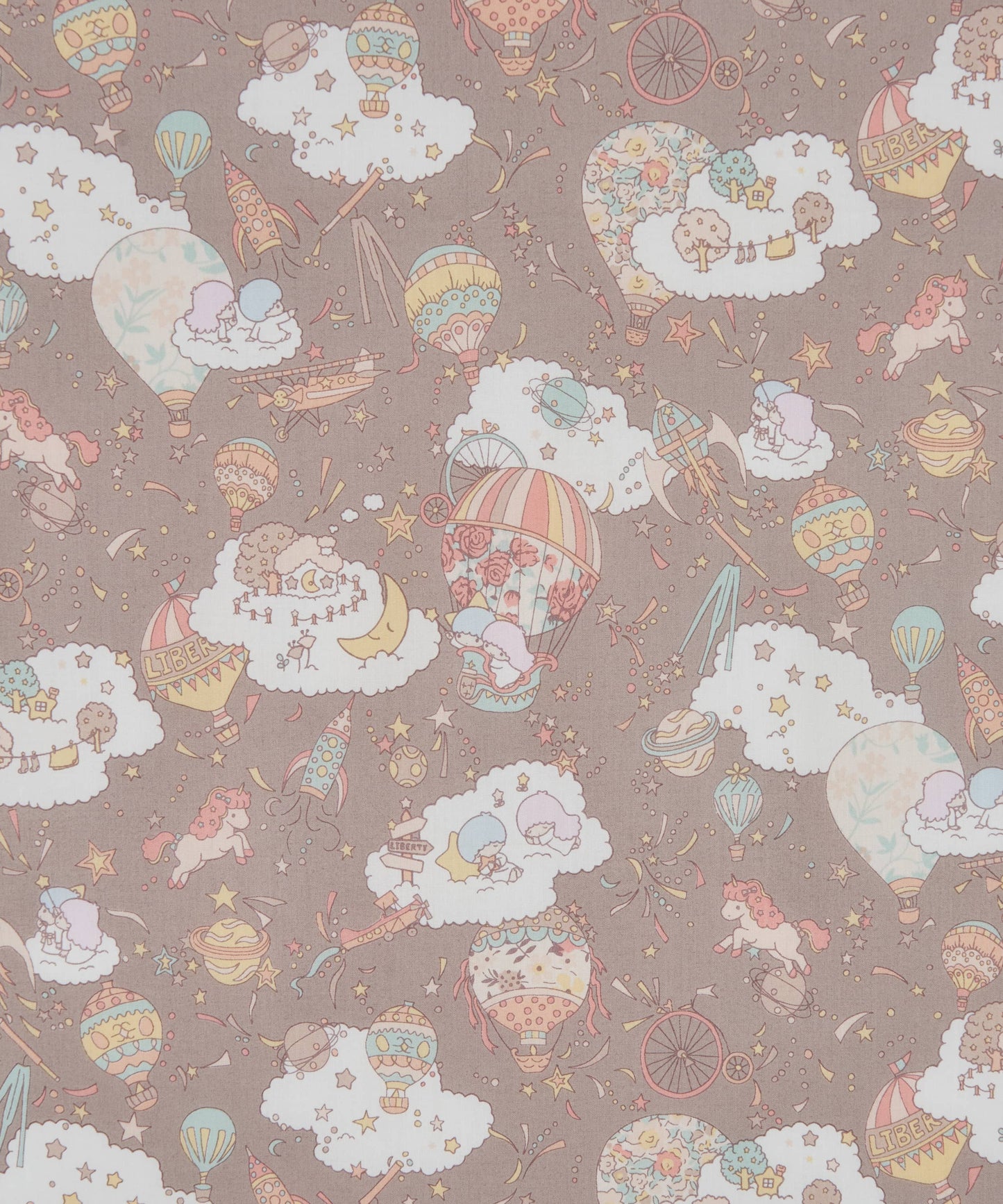 LIBERTY FABRICS CAPSULE COLLECTION MY MELODY & LITTLE TWIN STAR SS25 - Sky High Stars
