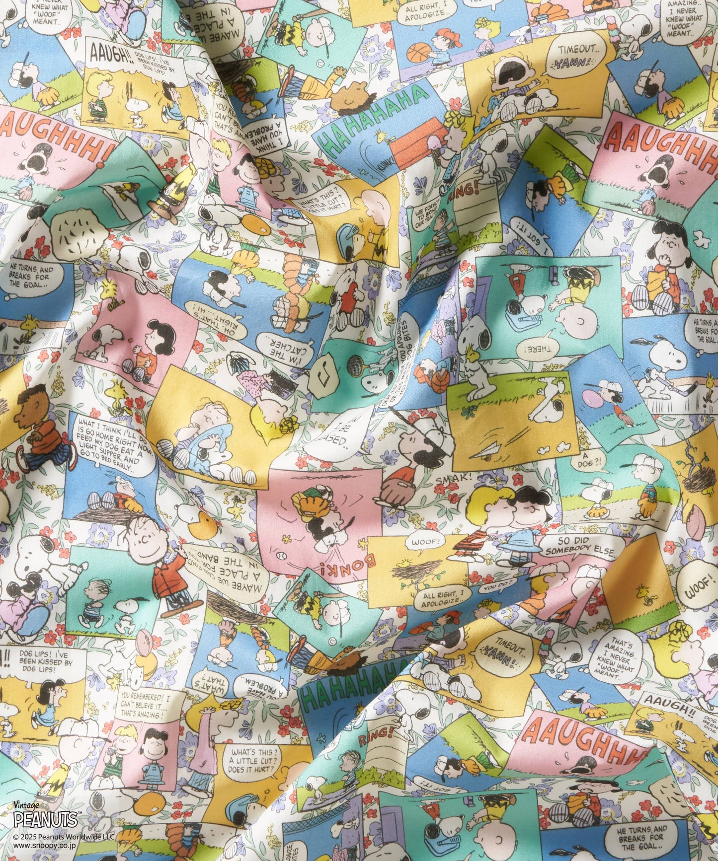 Peanuts x Liberty Fabrics Collection Vol.2 - Bespoke Comic Strip Cosmos (colourful)
