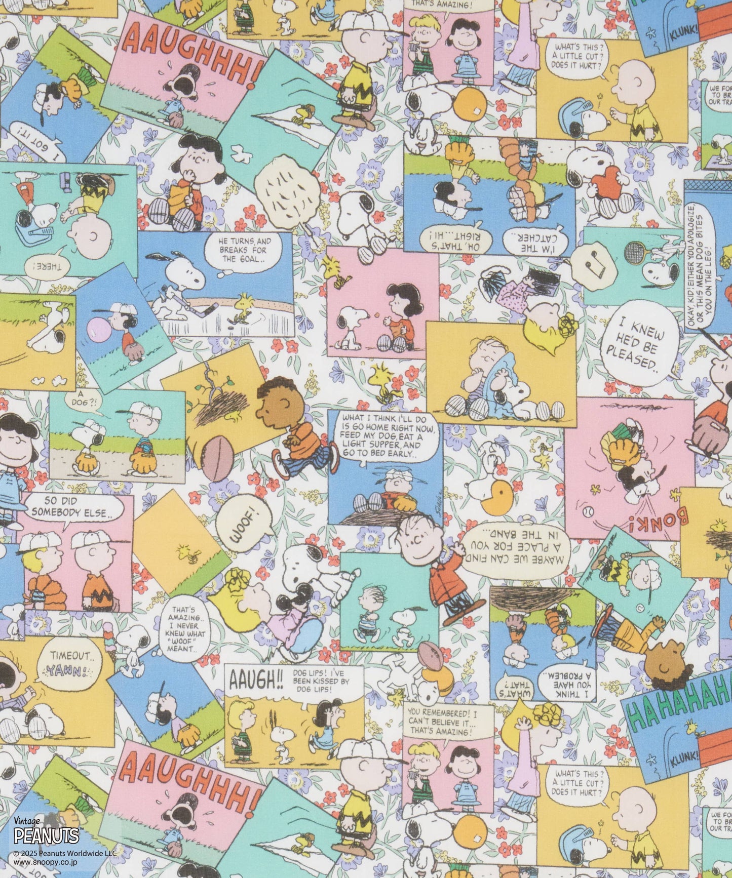 Peanuts x Liberty Fabrics Collection Vol.2 - Bespoke Comic Strip Cosmos (colourful)