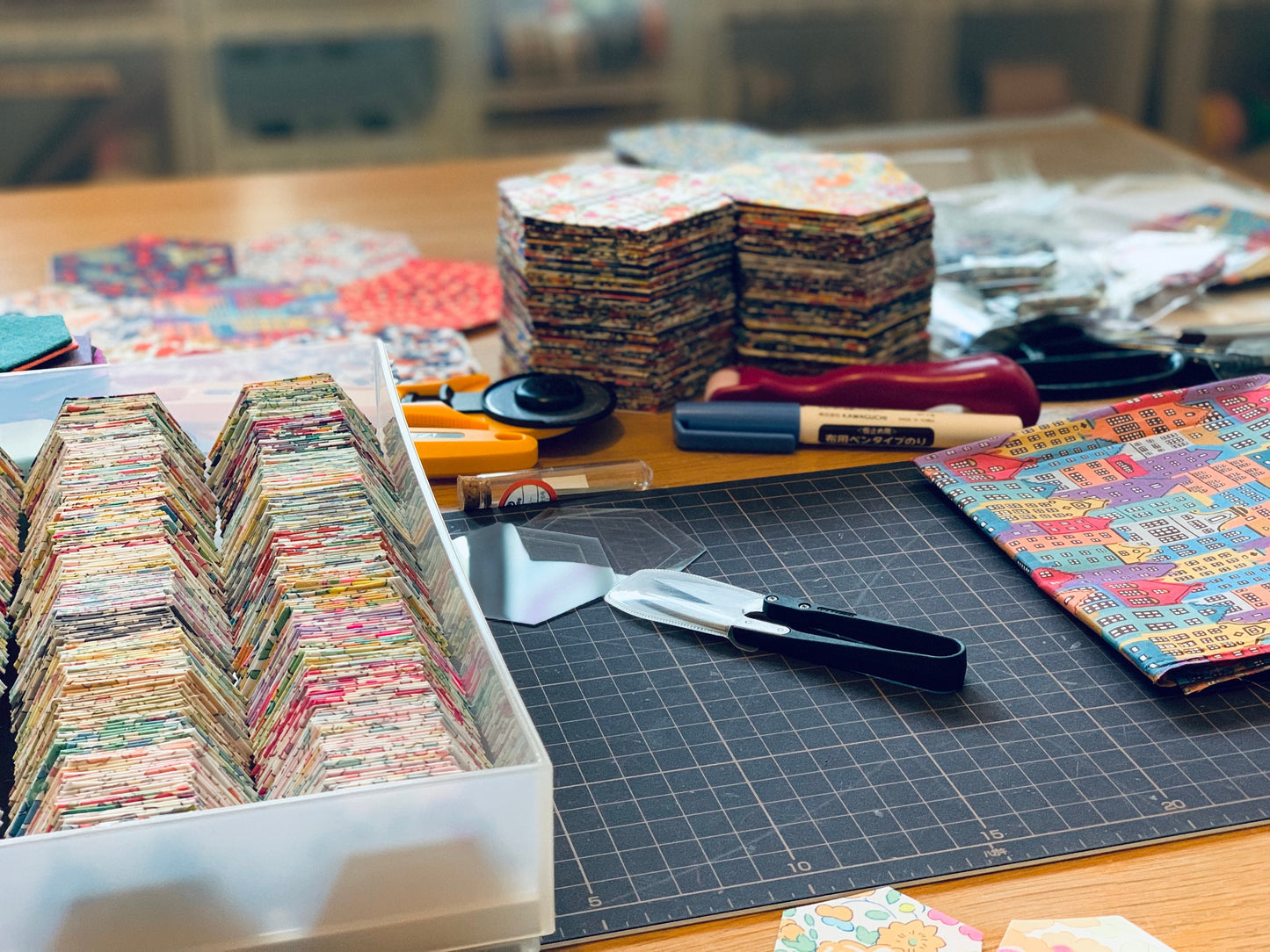 Hexagon paper templates for English Paper Piecing