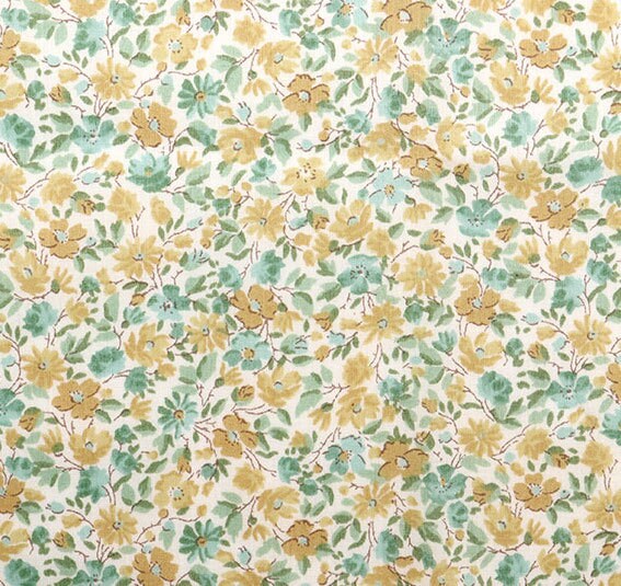 Liberty Japan - Bespoke Hannah Rose D - yellow/green mix - fat quarter