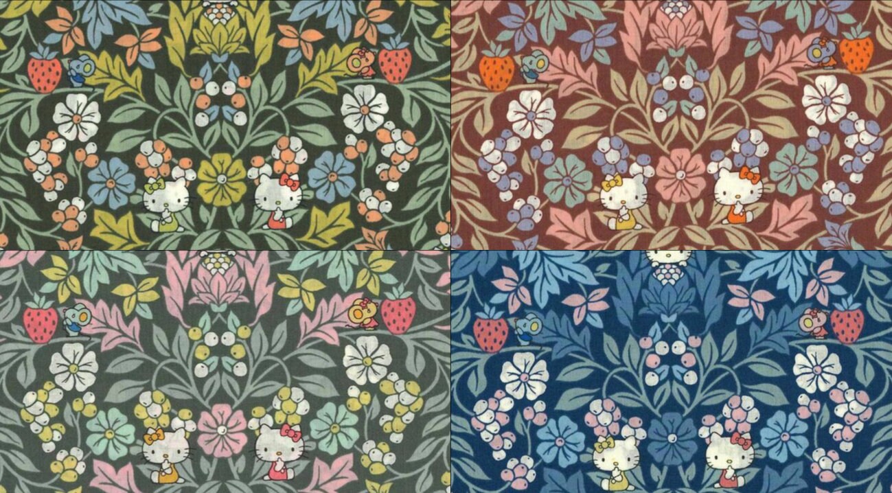 Liberty Japan x Hello Kitty 50th Anniversary - Orchard Friends - fat quarter