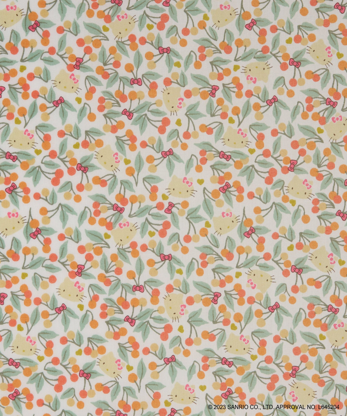 Liberty Japan x Hello Kitty 50th Anniversary - Cherries & Bows - fat quarter