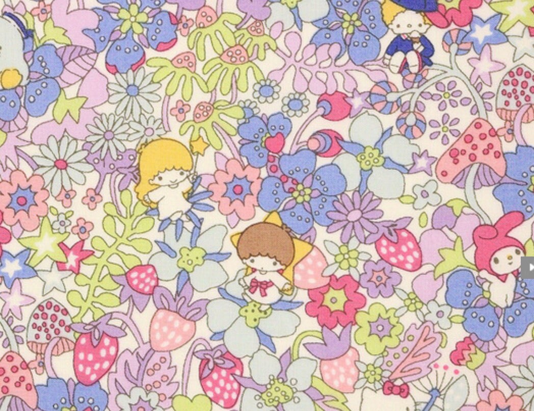 Liberty Japan x Hello Kitty 50th Anniversary - Bespoke Fruit Grove J24G - fat quarter