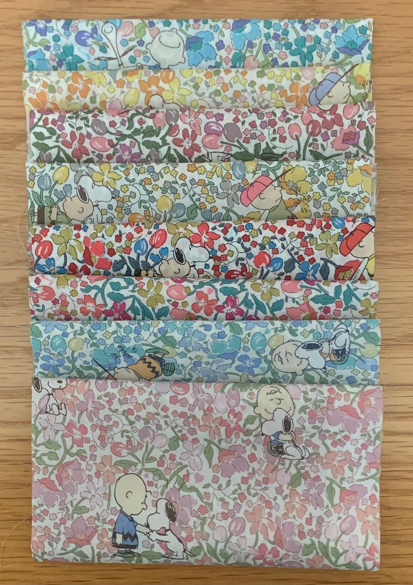 Liberty Japan x Peanuts - Charlie Brown's Flowers mini set of 8