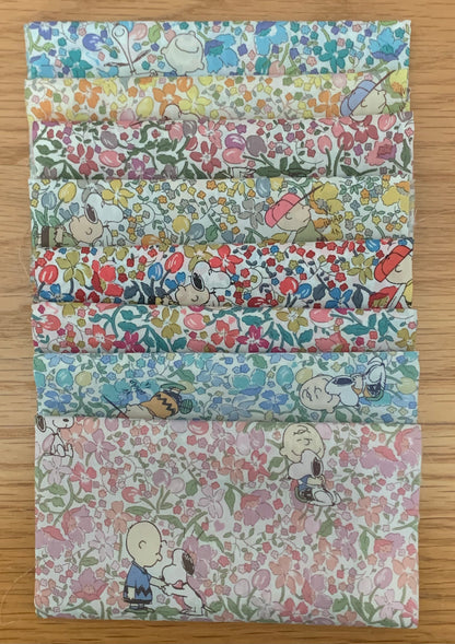 Liberty Japan x Peanuts - Charlie Brown's Flowers mini set of 8