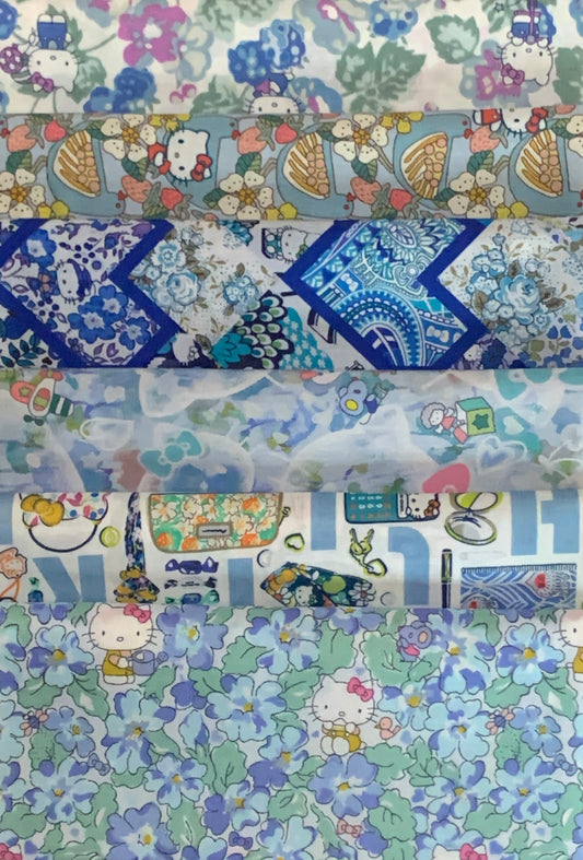 Liberty x Hello Kitty - Mini set of 6 - Blue mix