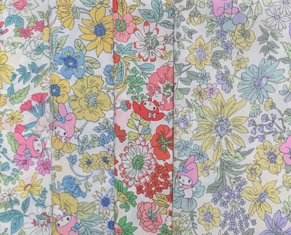 LIBERTY FABRICS CAPSULE COLLECTION MY MELODY ＆ LITTLE TWIN STARS SS25 - Emily Song - Mini Set of 4