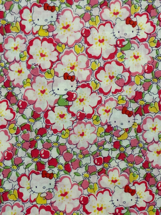 Liberty Japan - Hello Kitty - Floral Heart j13a - fat quarter
