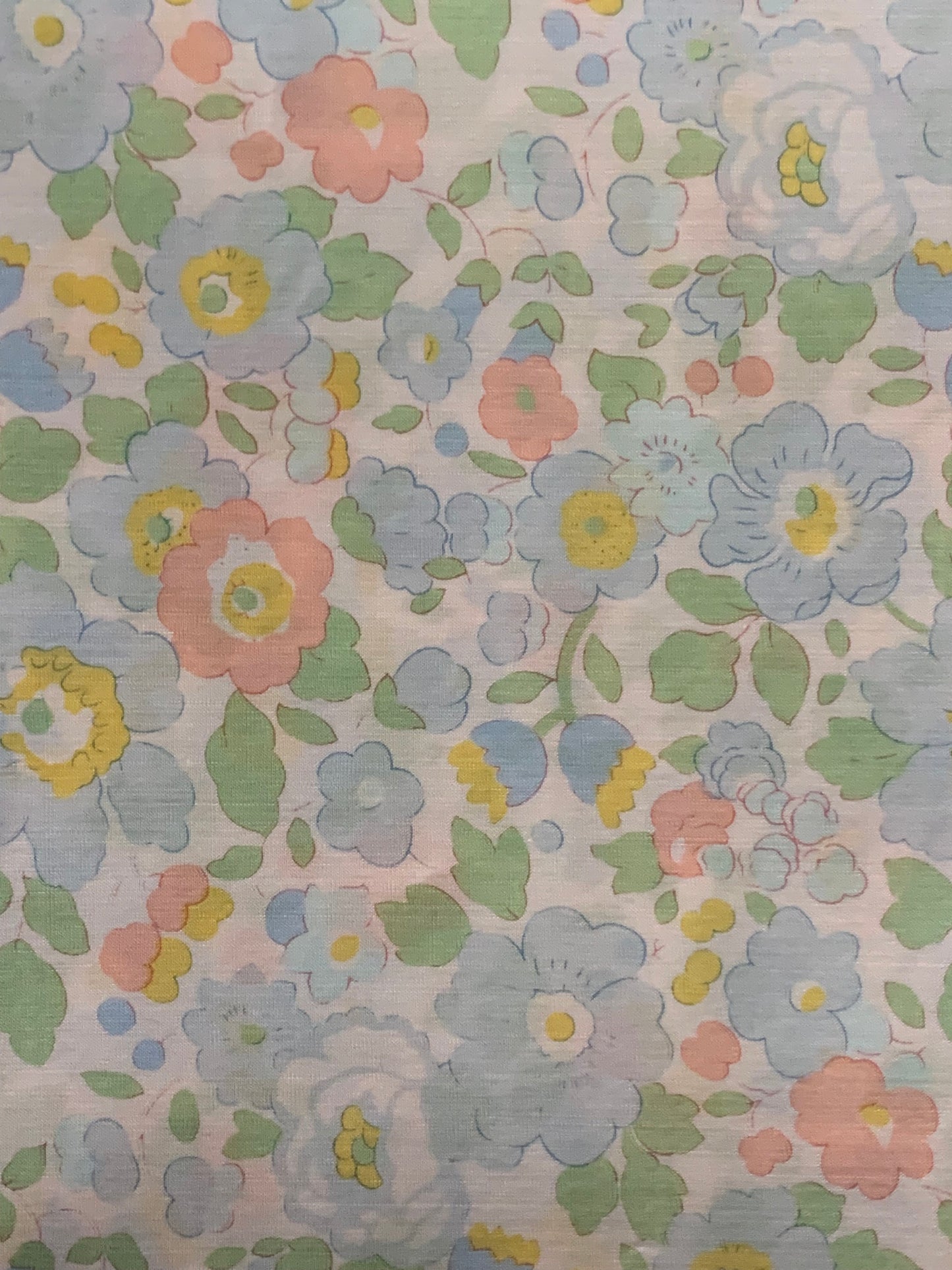 Liberty Japan -  Bespoke Betsy J15I - blue -salmon pink - fat quarter
