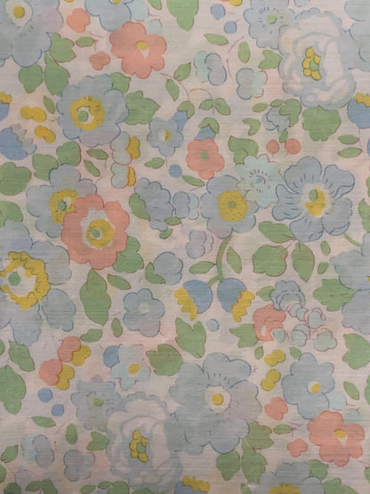 Liberty Japan -  Bespoke Betsy J15I - blue -salmon pink - fat quarter