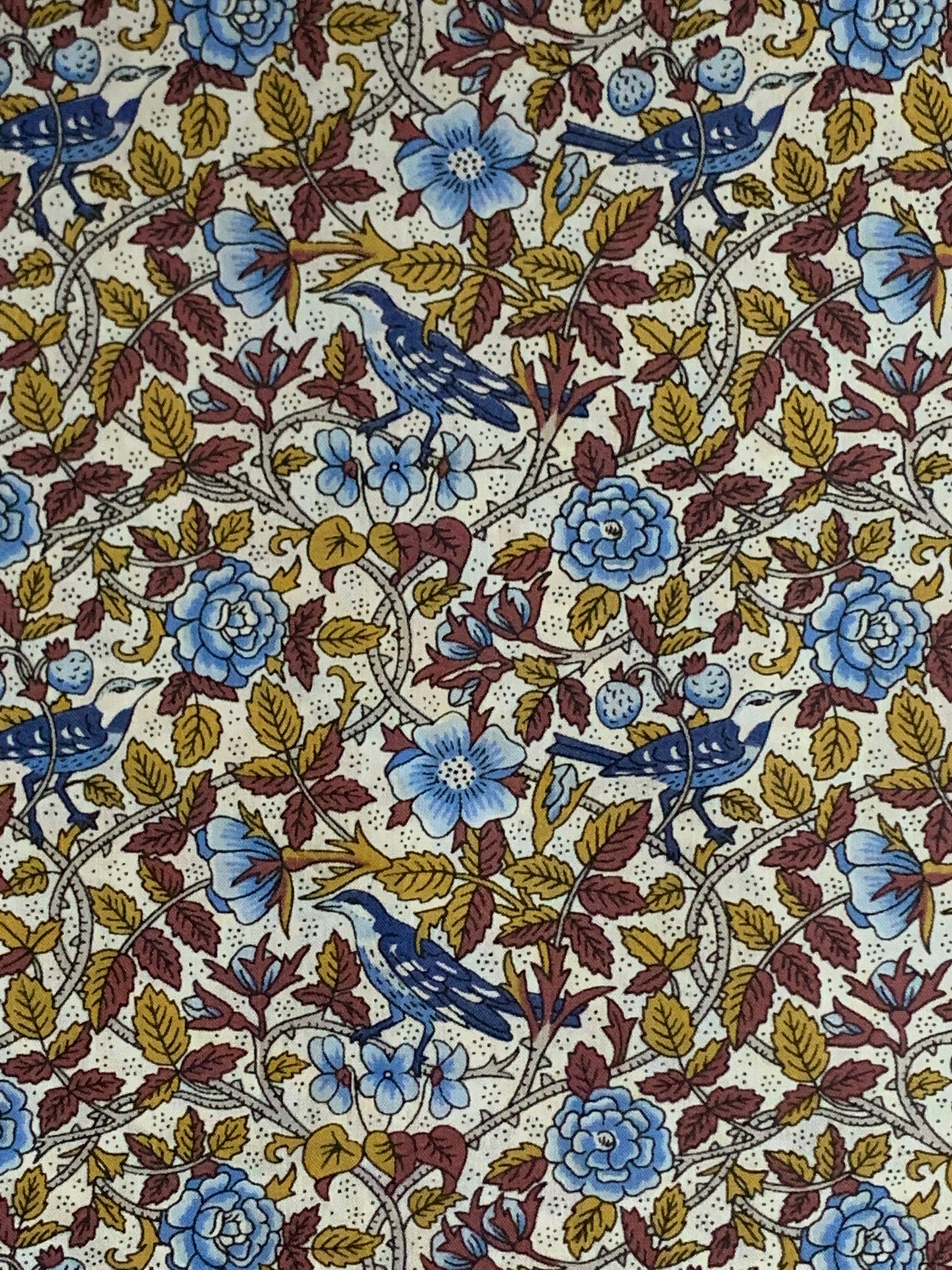 Liberty Japan -  Strawberry Tree - blue/brown mix - fat quarter