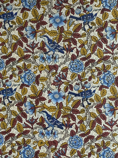 Liberty Japan -  Strawberry Tree - blue/brown mix - fat quarter