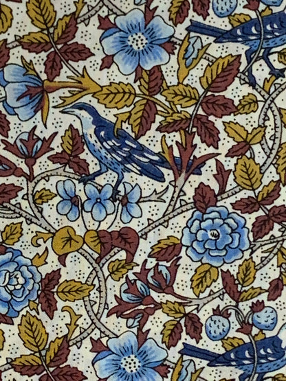 Liberty Japan -  Strawberry Tree - blue/brown mix - fat quarter