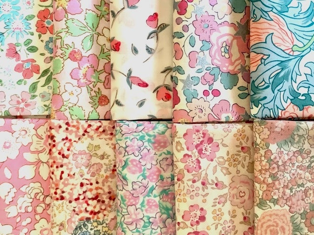 Discounted SALE - Liberty fat quarter set -  Pink- 30% off