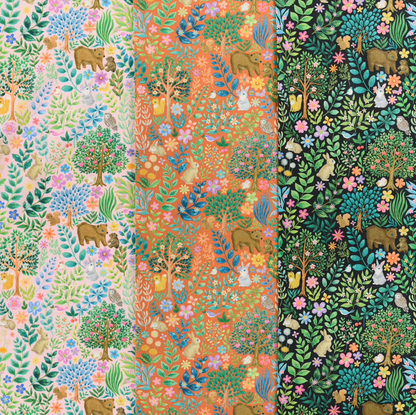 Japanese Lawn cotton - Petta sticky flat leaf - Fabric22 8th Collection - half a metre