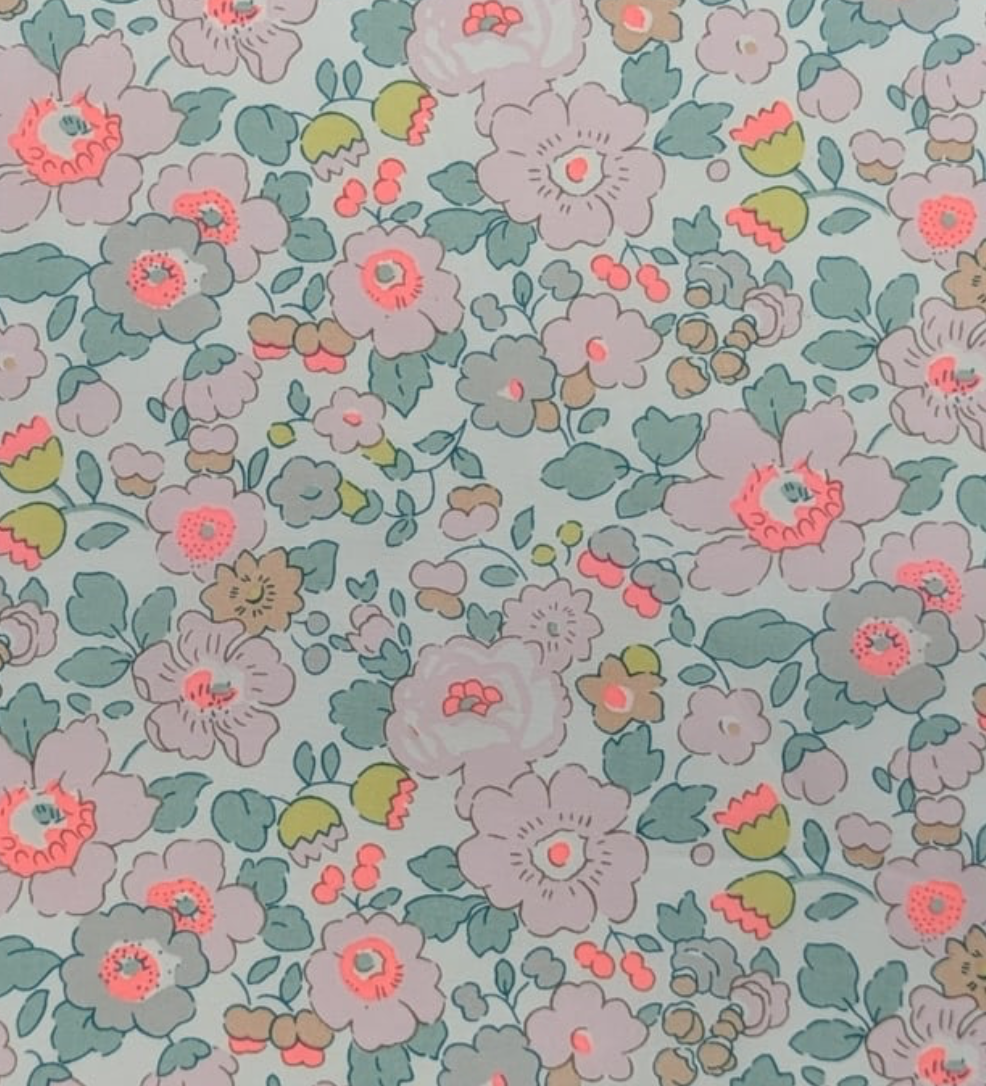 Liberty of London -  UK Bespoke Betsy X -  neon pinkish red / green - fat quarter