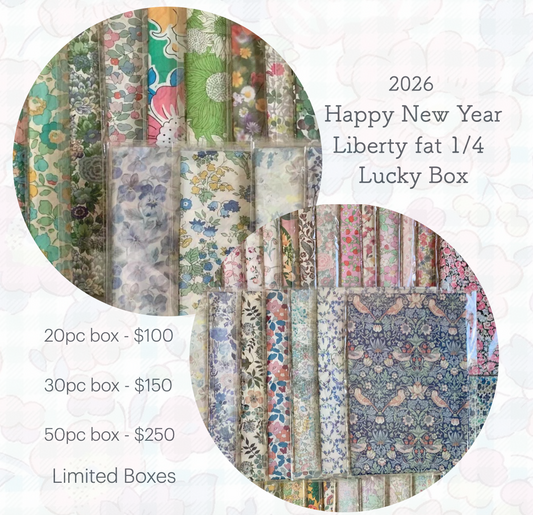 2026 Happy New Year - Liberty fat quarter Lucky box