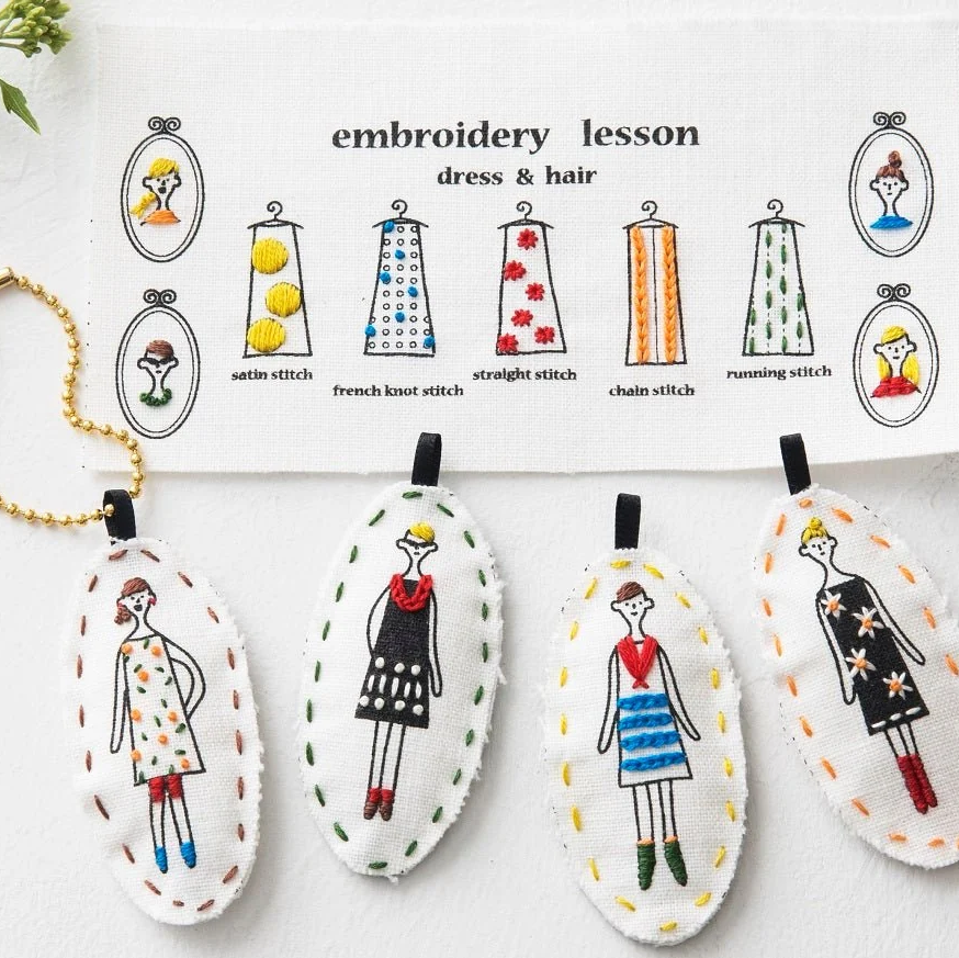 100 Neesan® Charm, White or Pale Gray Embroidery Kit - COSMO