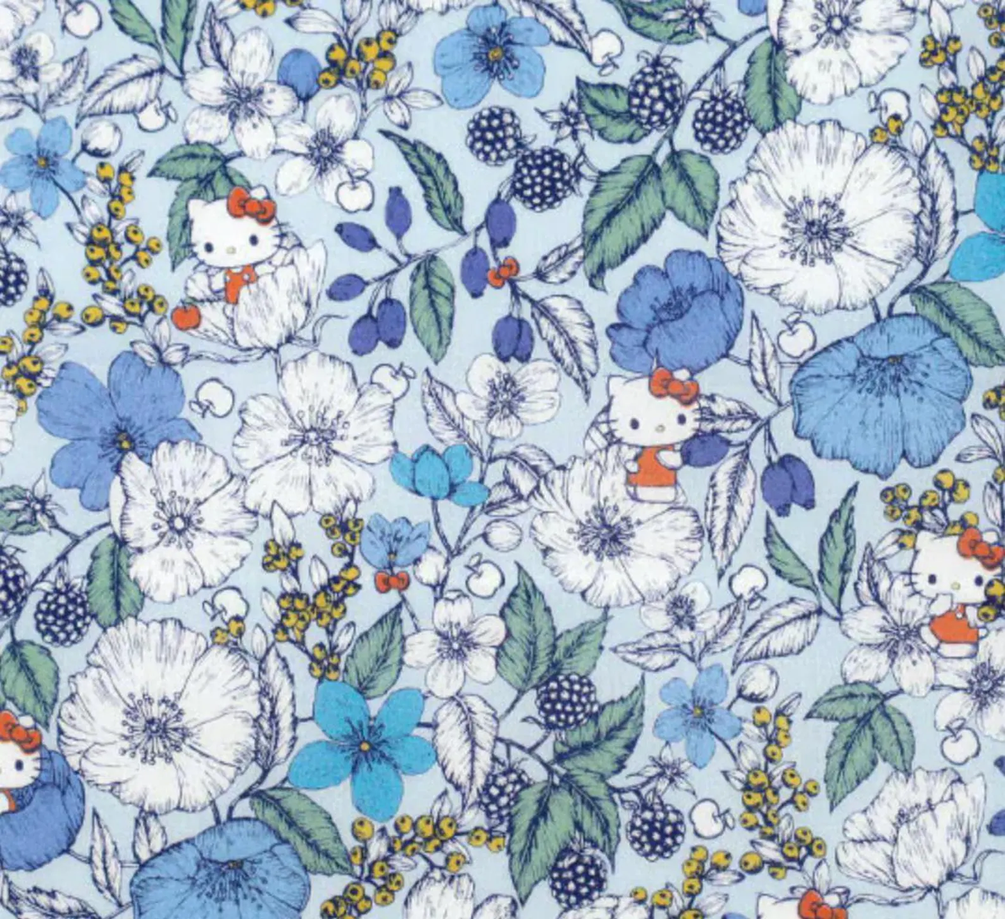 Liberty Japan x Sanrio Characters Collaboration - Bespoke Bramble Blooms - mini set of 4 (25x25cm)