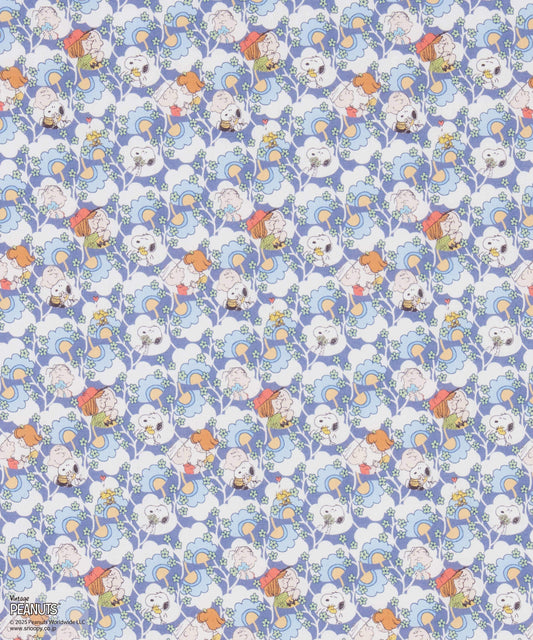 Peanuts x Liberty Fabrics Collection Vol.2 - Bespoke Friendship Blooms (blue mix)