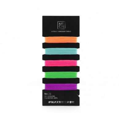 NEON Embroidery Floss Set (No. 25) - 3m x 5 colours