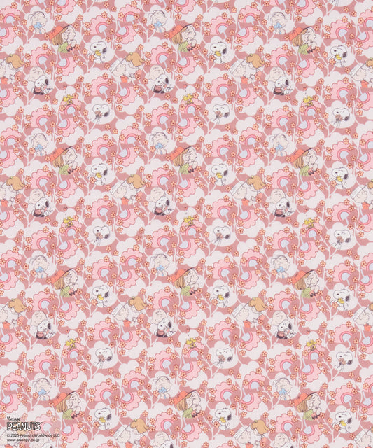Peanuts x Liberty Fabrics Collection Vol.2 - Bespoke Friendship Blooms (pink mix)