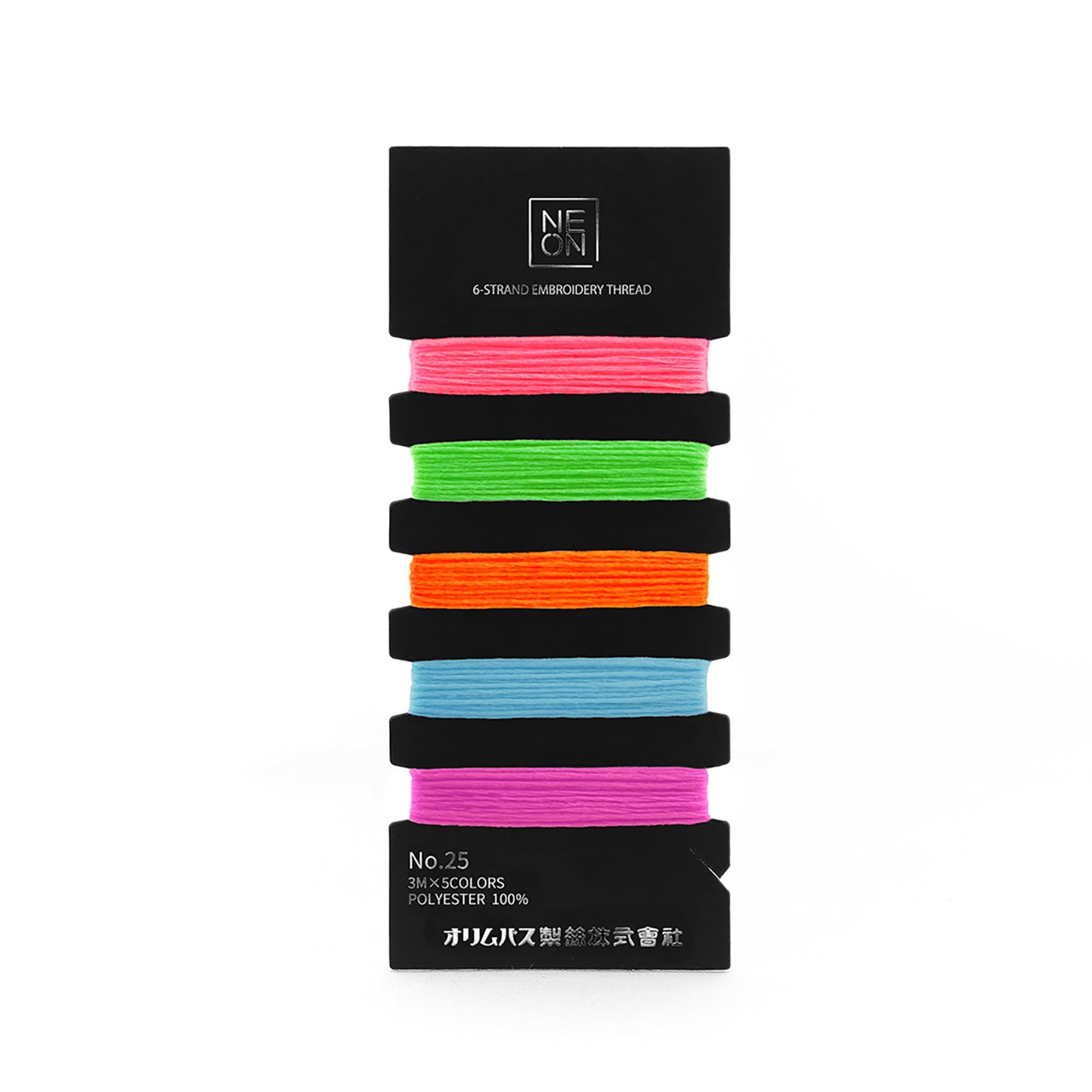 NEON Embroidery Floss Set (No. 25) - 3m x 5 colours