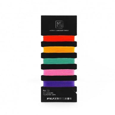 NEON Embroidery Floss Set (No. 25) - 3m x 5 colours