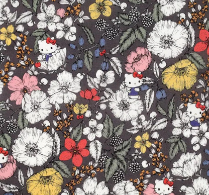 Liberty Japan x Sanrio Characters Collaboration - Bespoke Bramble Blooms - mini set of 4 (25x25cm)