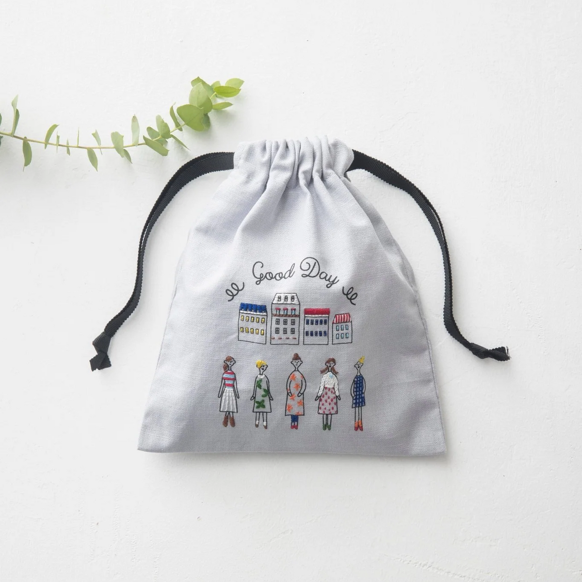 Mini Drawstring Pouch - Embroidery Kit