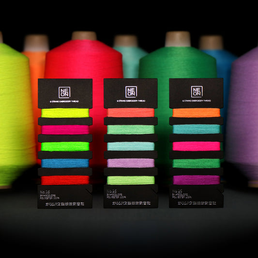 NEON Embroidery Floss Set (No. 25) - 3m x 5 colours