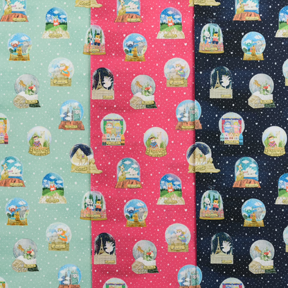 Japanese Lawn cotton - magical snow globes - Fabric22 8th Collection - half metre