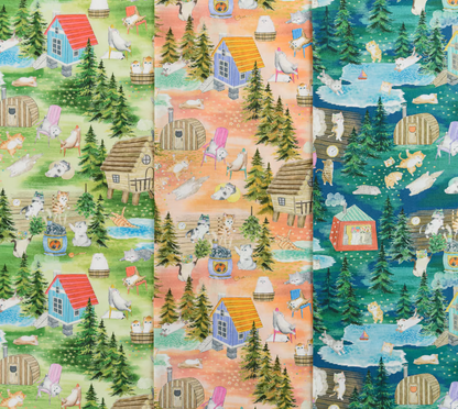 Japanese Lawn cotton - sauna - Fabric22 8th Collection - half a metre