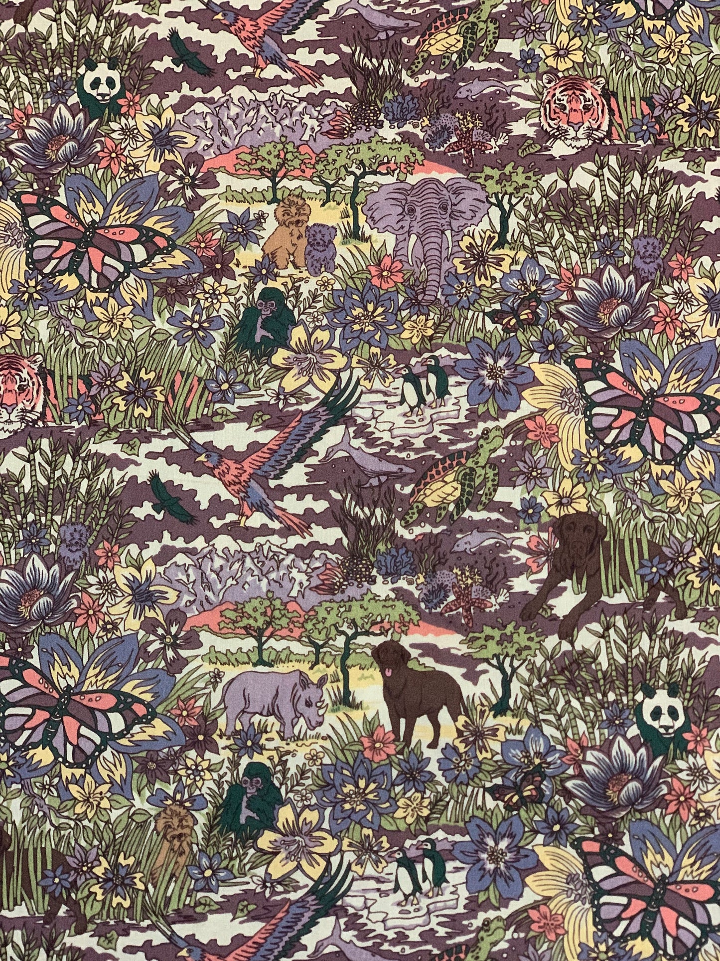 Liberty of London x Masaki San 2022ES - Bespoke Paradise Jungle Dogs 01X - fat quarter