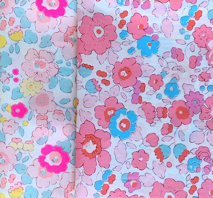 Liberty - Bespoke Betsy - hibiscus, pink gerbera, and marigold - fat quarter