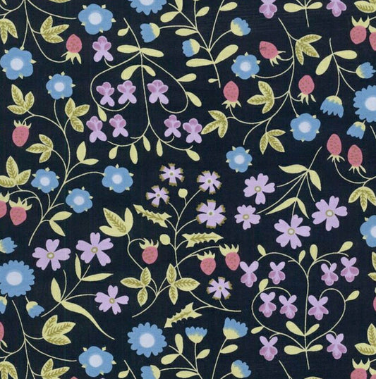 Liberty of London - Mirabelle 2022MS Blue/Black - fat quarter