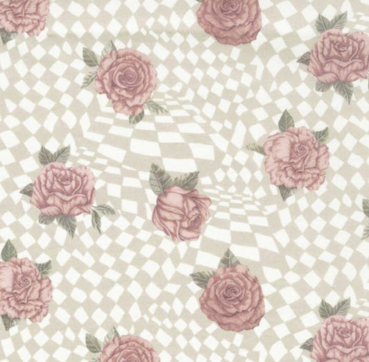 Liberty Japan -  Bespoke - Check Rose 05BE - fat quarter