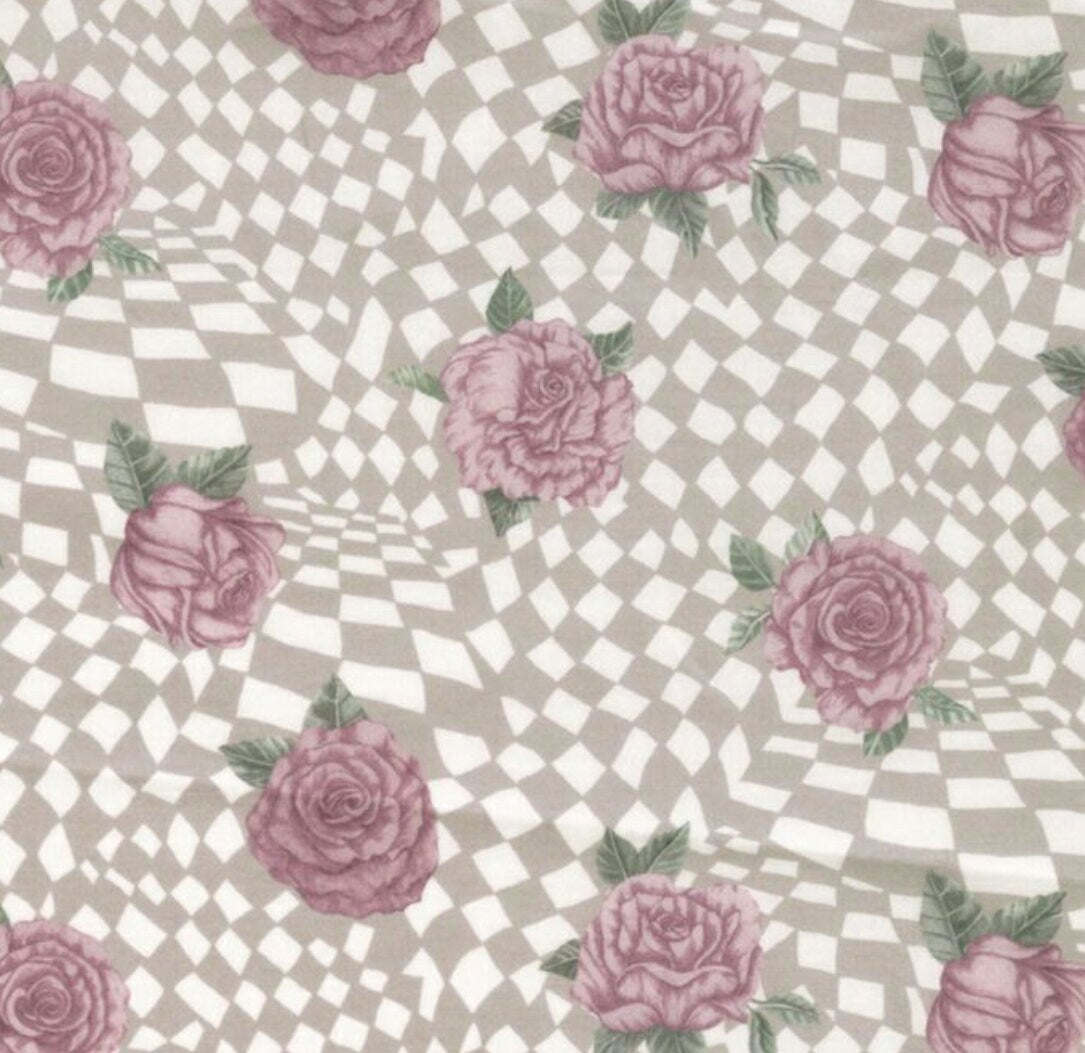 Liberty Japan - Bespoke Check Rose 06GR -  fat quarter