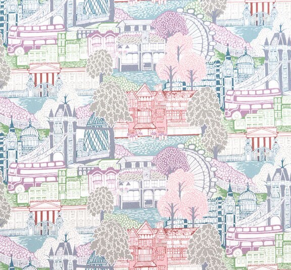 Liberty of London - Capital Views B 2023AW -  pink - fat quarter