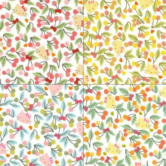 Liberty Japan x Hello Kitty 50th Anniversary -  Cherries & Bows -  fat quarter